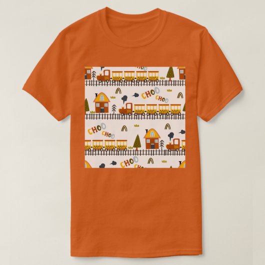Choo Choo Train Boy Patroon voor Kleine Kinderen 1 T-shirt (Design voorkant)