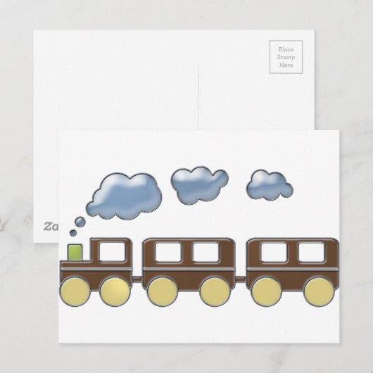 Choo Choo Train Briefkaart (Voorkant / Achterkant)