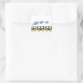 Choo Choo Train Briefkaart Vierkante Sticker (Tas)