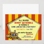 Choo Choo Train Custom Kinder Party nodigt uit Kaart (Voorkant / Achterkant)