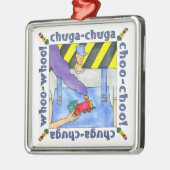Choo Choo Train Engineer Metalen Ornament (Links)