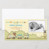 Choo Choo Train-fotokaart Aankondiging (Voorkant / Achterkant)