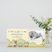 Choo Choo Train-fotokaart Aankondiging (Staand voorkant)