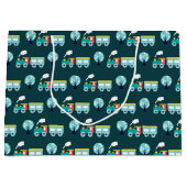 Choo Choo Train Gift Bag - Groot, glanzend Groot Cadeauzakje (Voorkant)