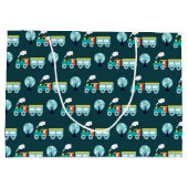 Choo Choo Train Gift Bag - Groot, glanzend Groot Cadeauzakje (Achterkant)