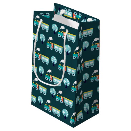 Choo Choo Train Gift Bag Klein Cadeauzakje (Achterkant Gekanteld)