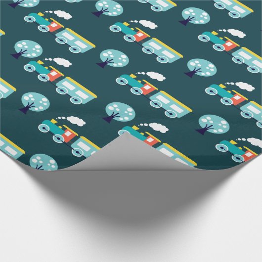 Choo Choo Train Glossy Wrapping Paper, 30 x 6 inch Cadeaupapier (Hoek)
