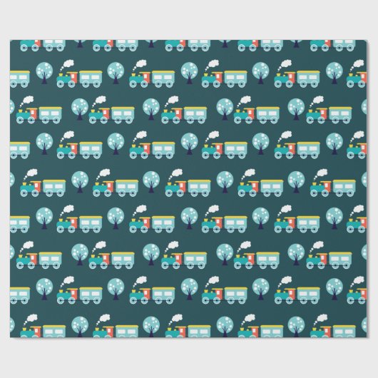 Choo Choo Train Glossy Wrapping Paper, 30 x 6 inch Cadeaupapier (Vlak)