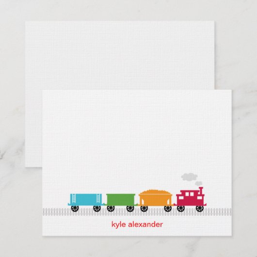 Choo Choo Train - Harde kaart Notitiekaartje (Voorkant / Achterkant)