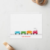 Choo Choo Train - Harde kaart Notitiekaartje (Voorkant / Achterkant in situ)