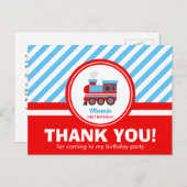 Choo Choo Train Hartelijk dank Briefkaart (Voorkant / Achterkant)