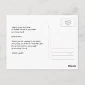 Choo Choo Train Hartelijk dank Briefkaart (Achterkant)