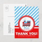 Choo Choo Train Hartelijk dank Briefkaart (Voorkant / Achterkant)