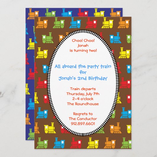 Choo Choo Train Kaart (Voorkant / Achterkant)