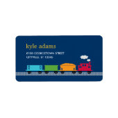 Choo Choo Train Kinder adreslabel Etiket (Voorkant)