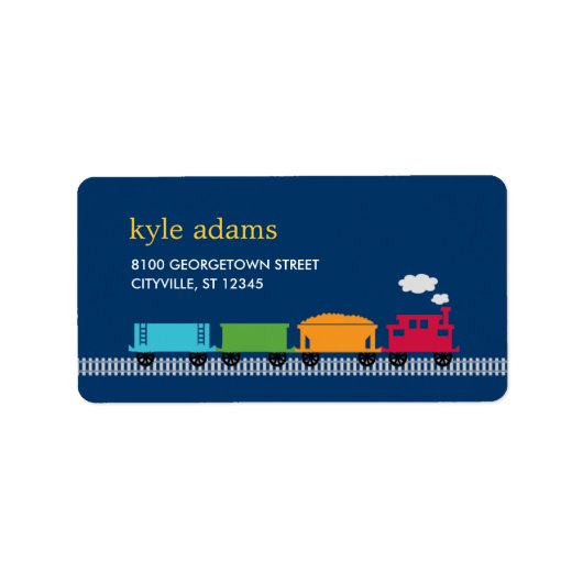 Choo Choo Train Kinder adreslabel Etiket (Voorkant)