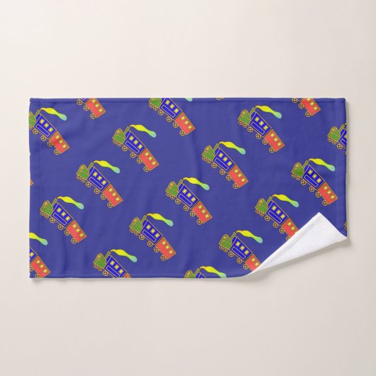 Choo Choo Train Kinder Blauw Bad Handdoek (Handdoek)