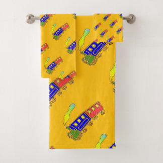 Choo Choo Train Kinder Geel Bad Handdoek
