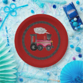 Choo Choo Train Kinder treinen aanpassen Papieren Bordje (Feest)