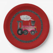 Choo Choo Train Kinder treinen aanpassen Papieren Bordje (Voorkant)