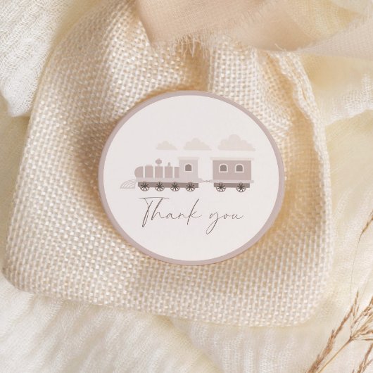 Choo Choo Train Meisjes Roze Verjaardagsfeest Ronde Sticker