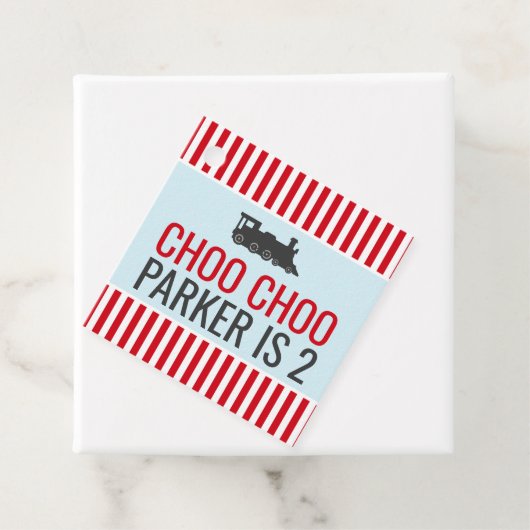 Choo Choo Train Party Favor Cadeau Labels (In situ)