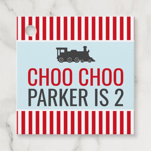 Choo Choo Train Party Favor Cadeau Labels (Voorkant)