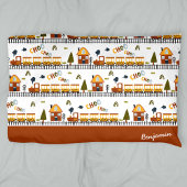 Choo Choo Train Patroon Voornaam Klein Kind Kussensloop