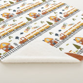 Choo Choo Train Patroon Voornaam Klein Kind Sherpa Deken (3/4)