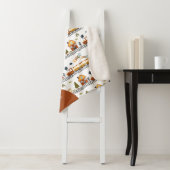 Choo Choo Train Patroon Voornaam Klein Kind Sherpa Deken (In situ)