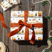 Choo Choo Train Pattern Little Kind Cadeaupapier