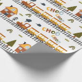 Choo Choo Train Pattern Little Kind Cadeaupapier (Hoek)