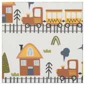 Choo Choo Train Pattern Little Kind Nursery Stof (Swatch)