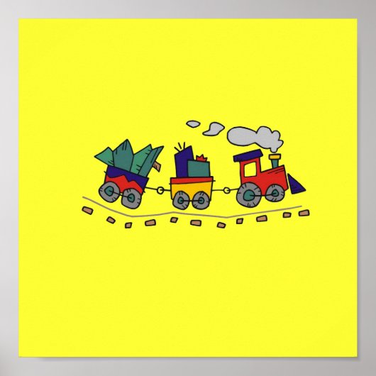 Choo Choo Train Poster up to 15x15 (Voorkant)