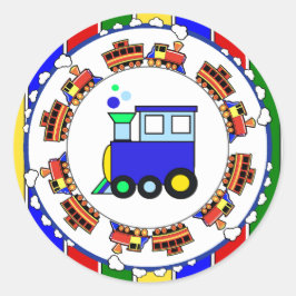 Choo Choo Train Premier Baby shower Birthday Ronde Sticker