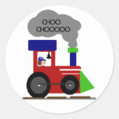 Choo Choo Train Ronde Sticker (Voorkant)