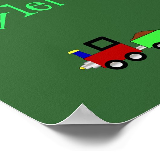 Choo Choo Train Room Sign. Poster (Hoek)