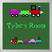 Choo Choo Train Room Sign. Poster (Voorkant)