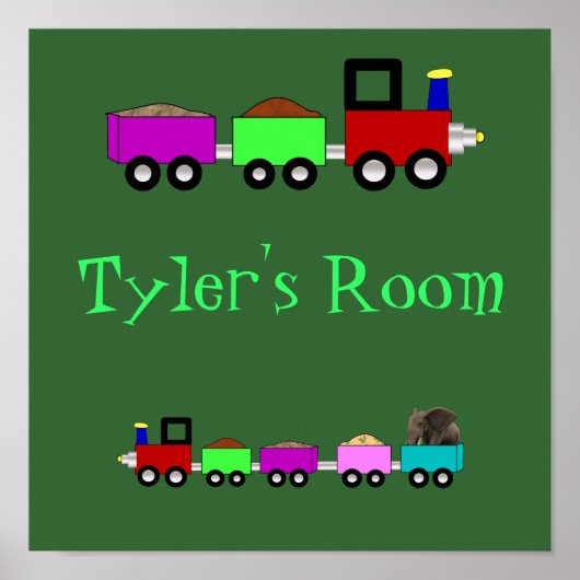 Choo Choo Train Room Sign. Poster (Voorkant)