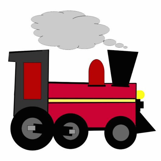 Choo Choo Train Sculpture Staand Fotobeeldje (Voorkant)