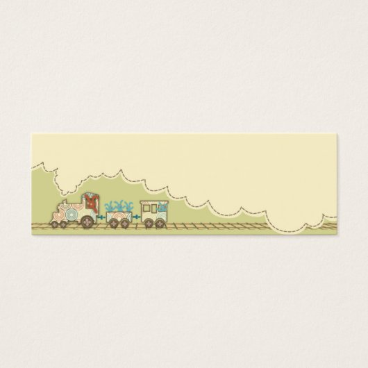 Choo Choo Train Skinny Gift Label 2 Mini Visitekaartjes (Voorkant)