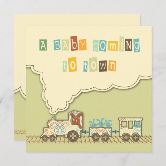 Choo Choo Train Square Aankondiging (Voorkant / Achterkant)