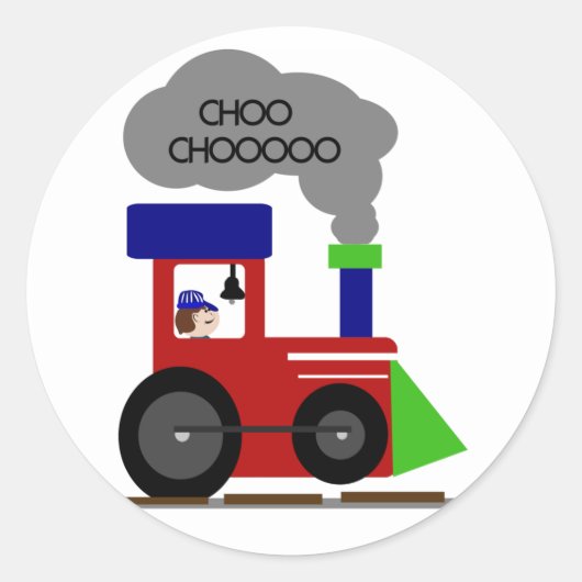 Choo Choo Train tshirts en cadeaus Ronde Sticker (Voorkant)