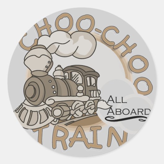 Choo-Choo Train Tshirts en GIfts Ronde Sticker (Voorkant)