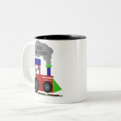 Choo Choo Train Tweekleurige Koffiemok (Voorkant links)