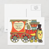 Choo Choo Train Valentijn Feestdagenkaart (Voorkant / Achterkant)