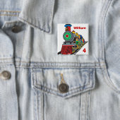 Choo Choo Train Vierkante Button 5,1 Cm (In situ)