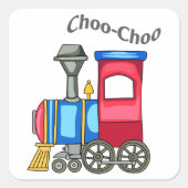 Choo Choo Train Vierkante Sticker (Voorkant)