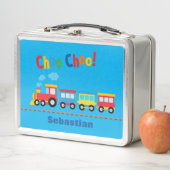"Choo Choo Train" Zilveren Lunchbox Gepersonalisee (In situ)