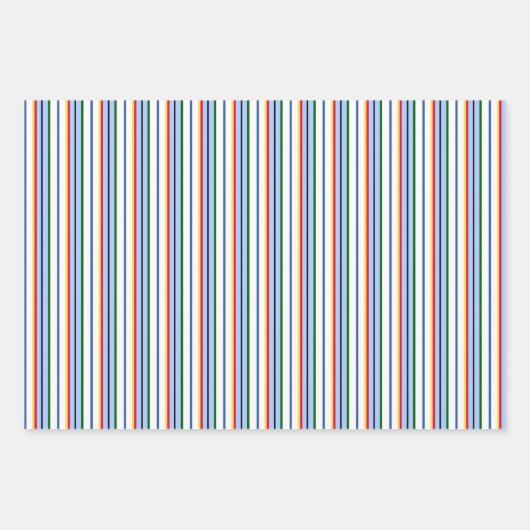 Choo Choo Trains, Stripes en Polkadots Inpakpapier Vel (Voorkant 3)